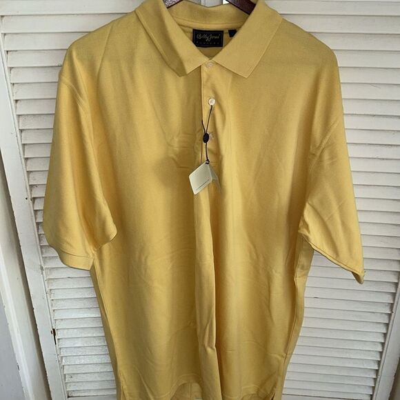 NWT Bobby Jones ⛳️ Players XL Polo New Sun 🌞 Yellow XL Green to Clubhouse 🍸 - Picture 9 of 17